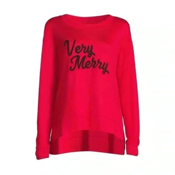 Secret Treasures Very Merry Christmas Pajama Top Size Large Buttery Soft Cozy - Picture 5 of 5